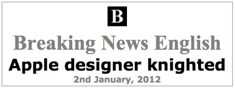 A lesson on Apple designer Sir Jonathan Ive's knighthood.